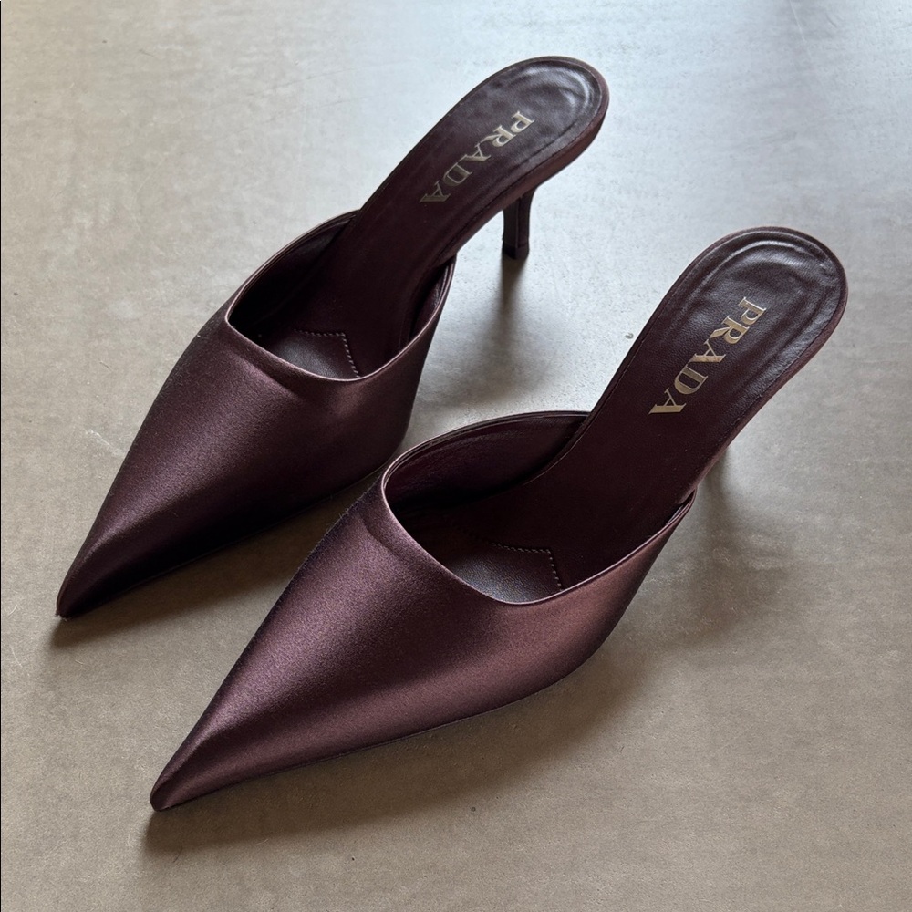 Prada Satin 55mm Mules 39